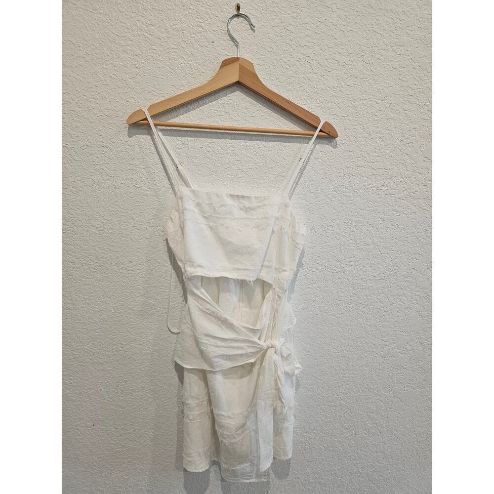 Cotton candy White cotton mini  dress sz small